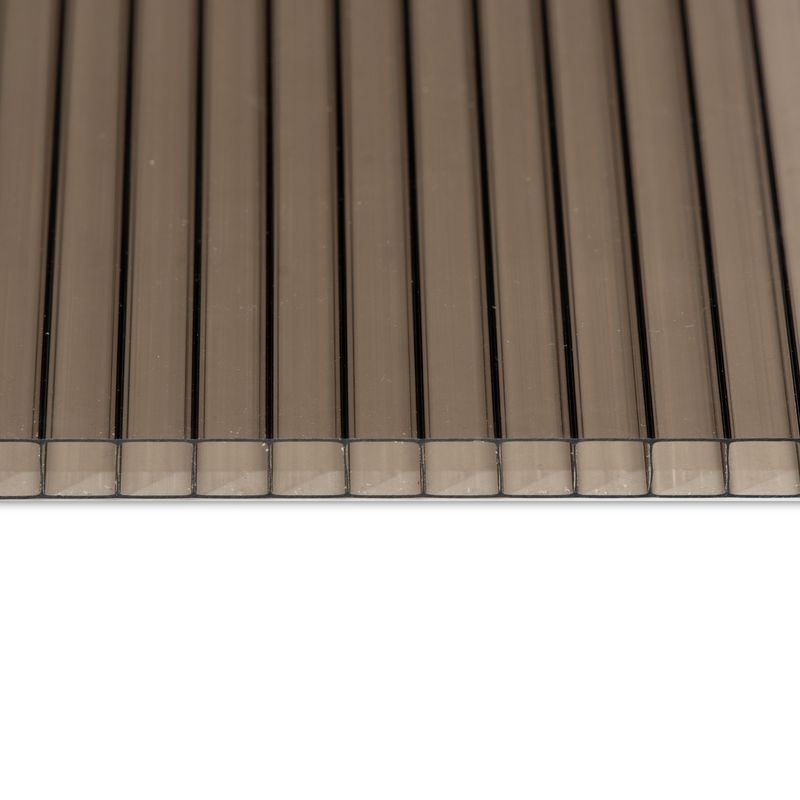 Polikarbonato plokštė PC Exolon multi 1845 6000x2100x10 mm 1 kameros, bronzinis 1,7kg/m2