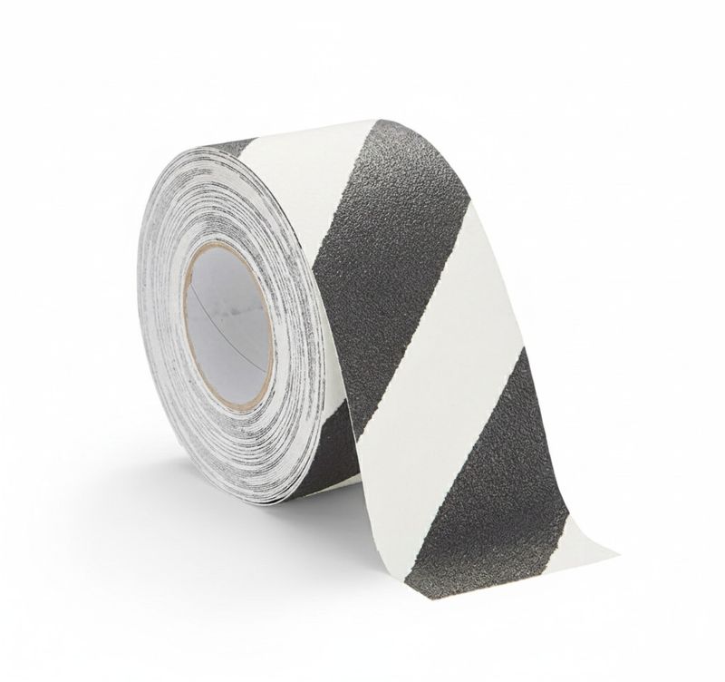 Lipni juosta Safety-Grip (5 cm x 15 m), juoda / balta