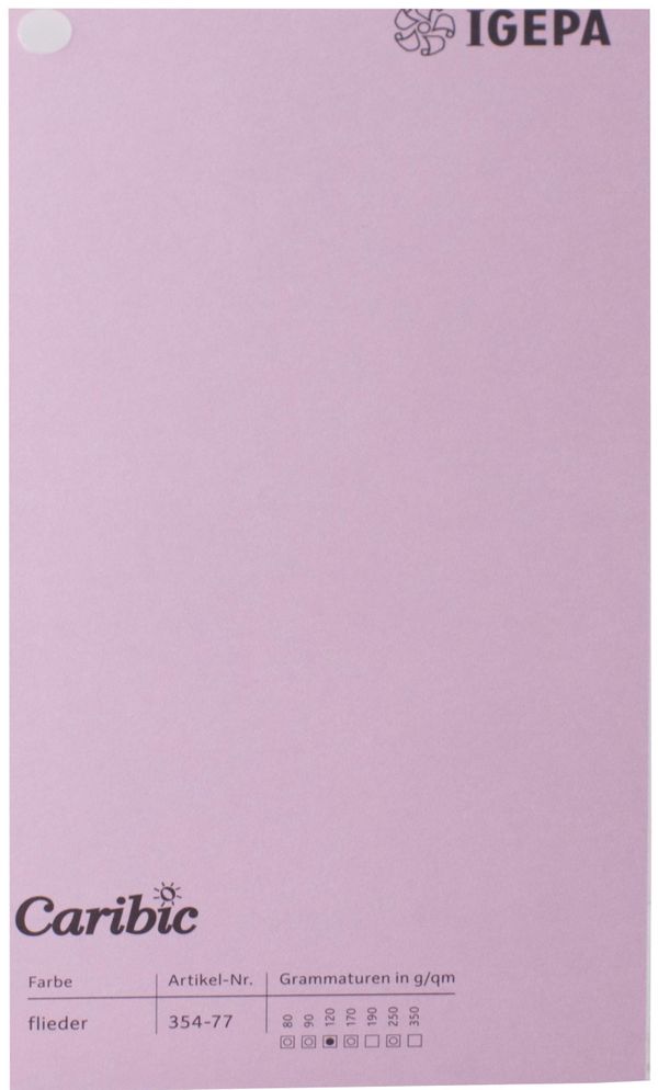Spalvotas popierius Caribic Nr.77 250g/m2 65x92 cm (alyvinė)
