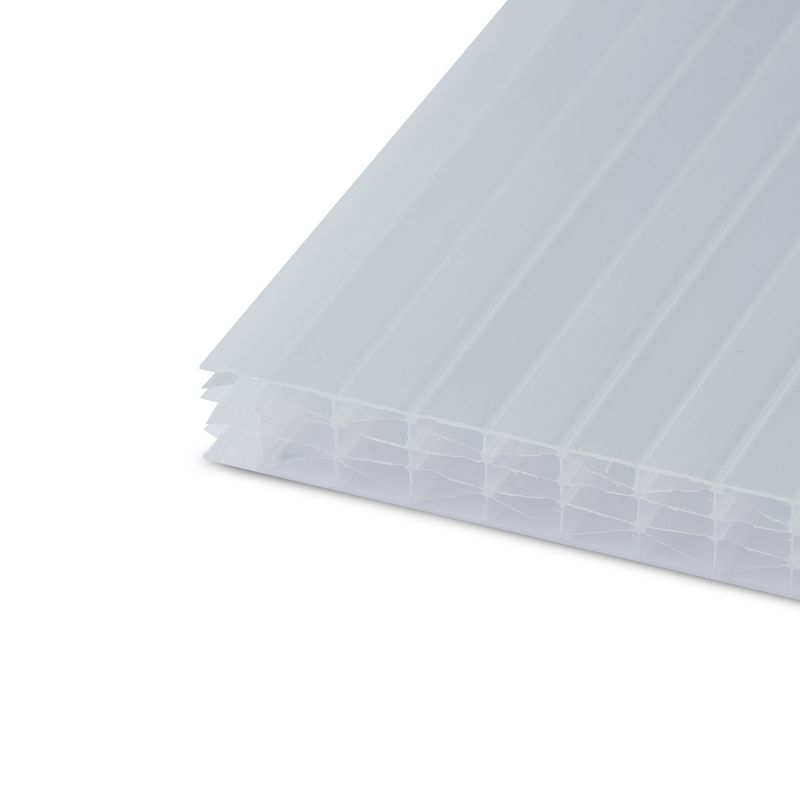 Polikarbonato plokštė PC Multiclear STRONG 6W 6m 6000x2100x16 mm X kameros, opal 2,5kg/m2
