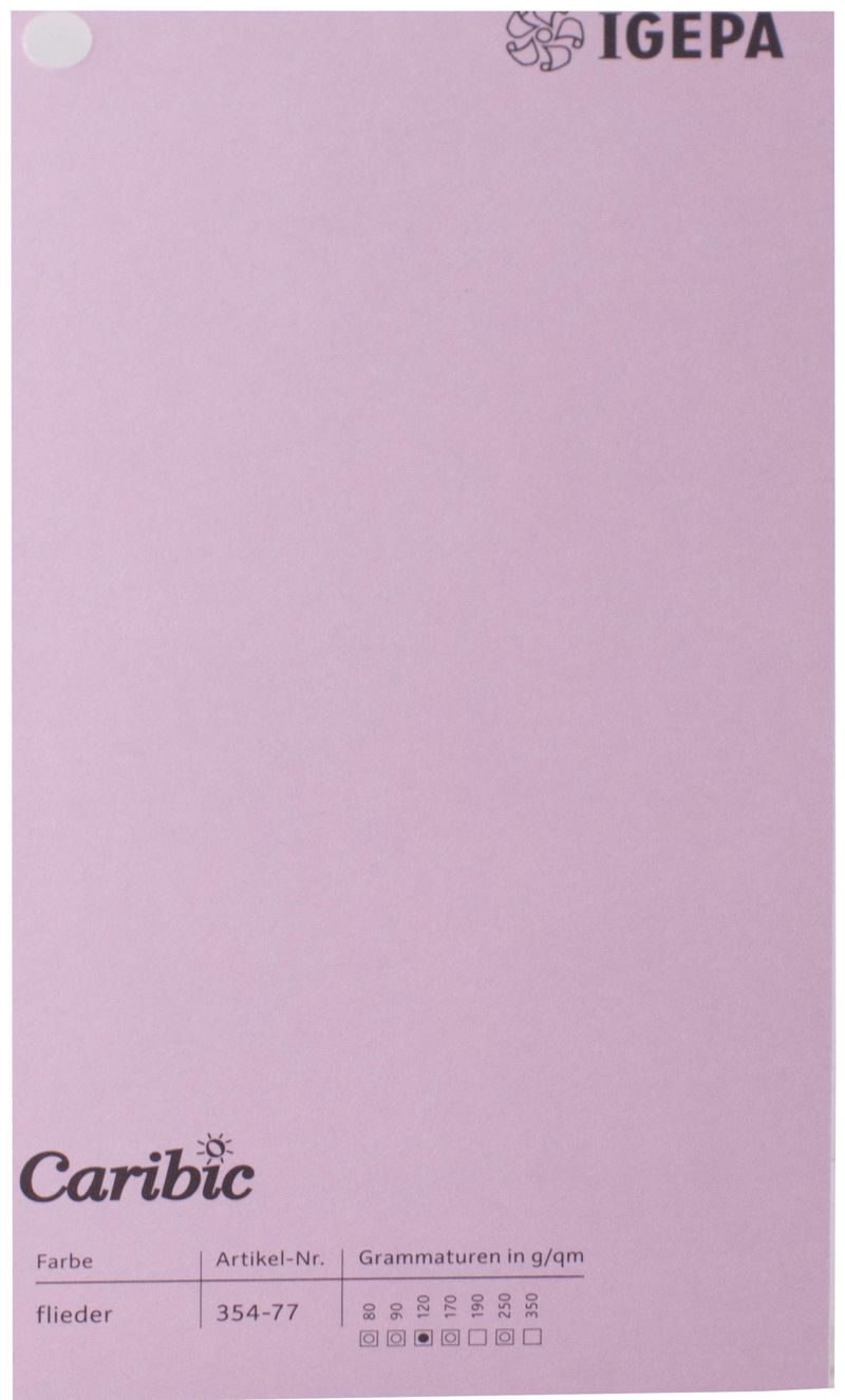 Spalvotas popierius Caribic Nr.77 250g/m2 65x92 cm (alyvinė)
