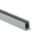 PVC profilis U (10x15x1,5mm) tamsiai pilkas 310 3000mm