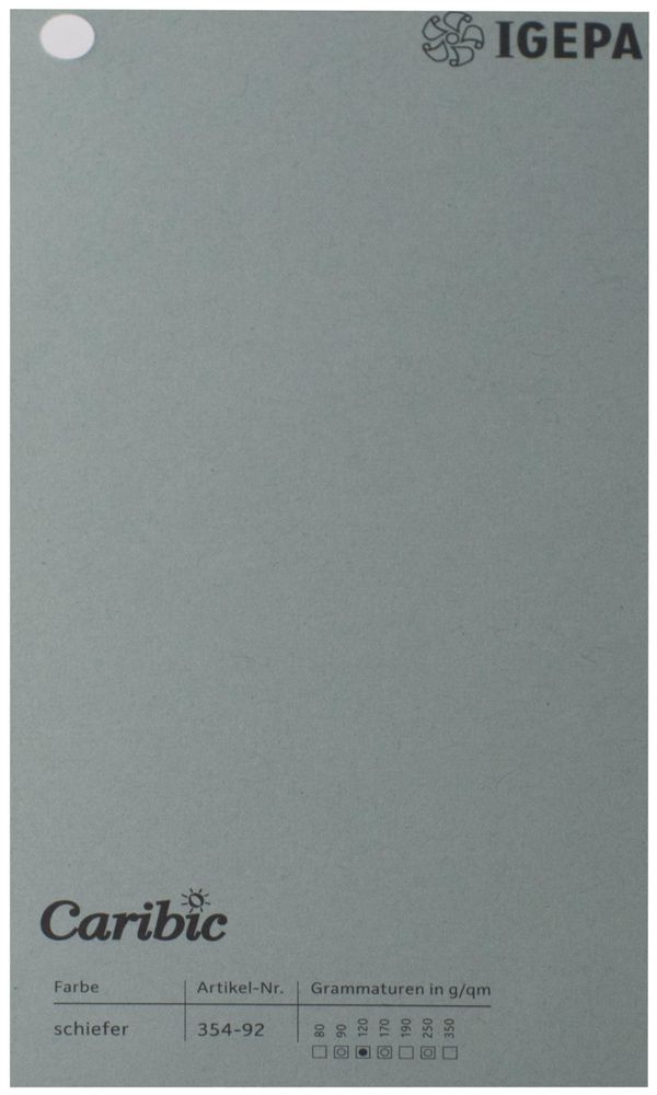 Spalvotas popierius Caribic Nr.92 250g/m2 65x92 cm (t.pilka)