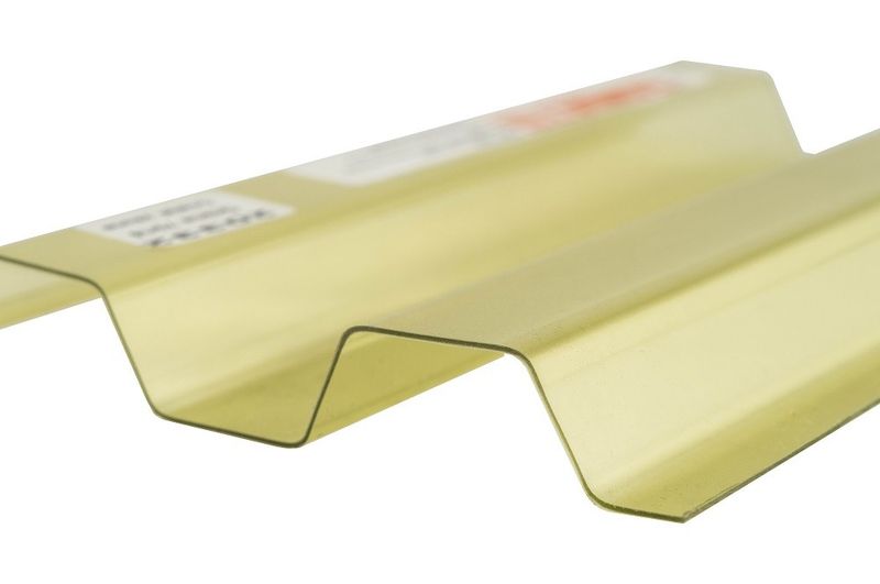 PVC Ondex Ecolux C220 geltona skaidri 3000x1095x0,8 mm Greca 70/18 mm