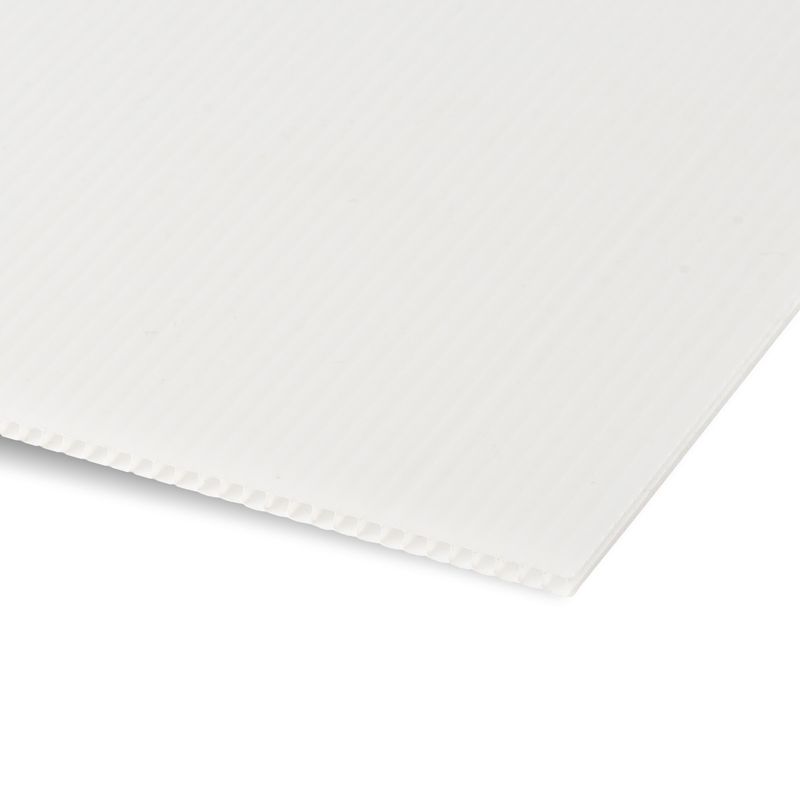Kanalinio polipropileno plokštė Gofroplastikas (3000x2000x5mm) 1000g/m2 baltas atsparus UV