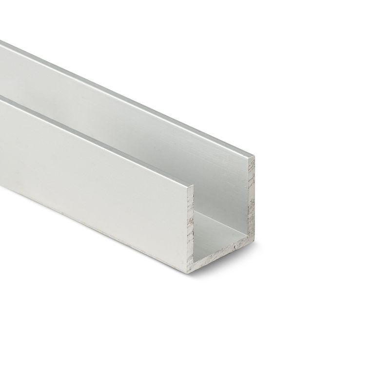 Aliuminio profilis U (11x15x14x1,5mm) anoduotas sidabras A-7468