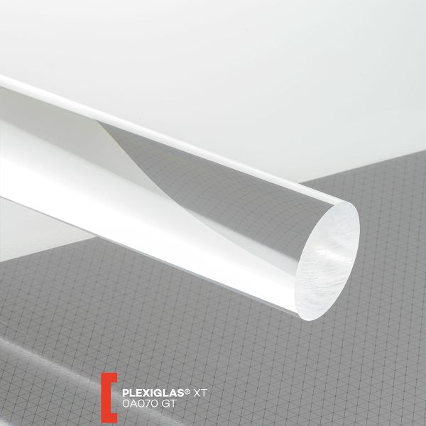 Organinio stiklo PMMA (akrilo) strypas Plexiglas XT (2000x4mm) 0A070