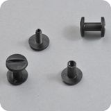 Plastmasiniai varžtai knygoms, d-5mm, ilgis 10mm (juodi)