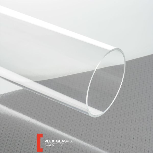 Organinio stiklo PMMA (akrilo) vamzdis Plexiglas XT (2000x36x40mm) 0A070 skaidrus