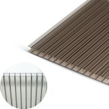 Polikarbonato plokštė PC Exolon multi 1845 6000x2100x10 mm 1 kameros, bronzinis 1,7kg/m2