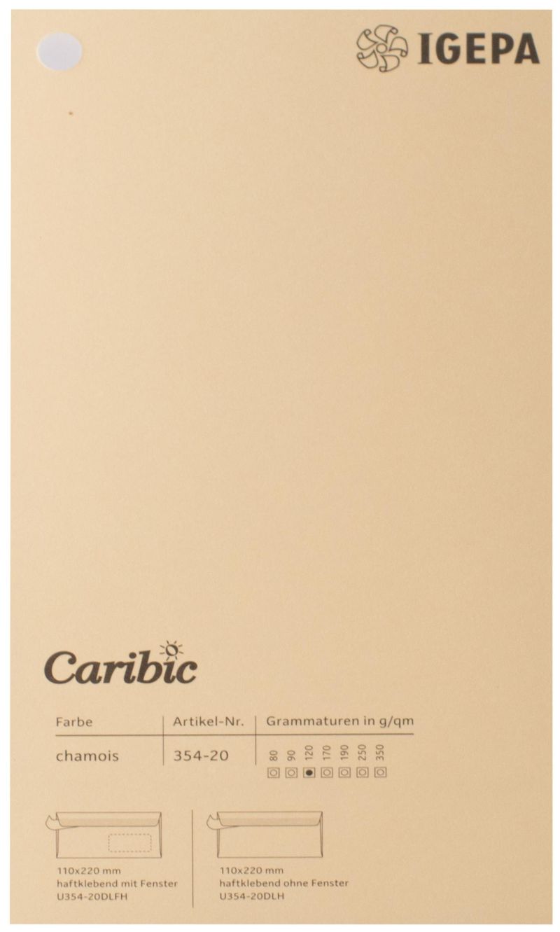 Spalvotas popierius Caribic Nr.20 350g/m2 72x102 cm (kreminė sp.)
