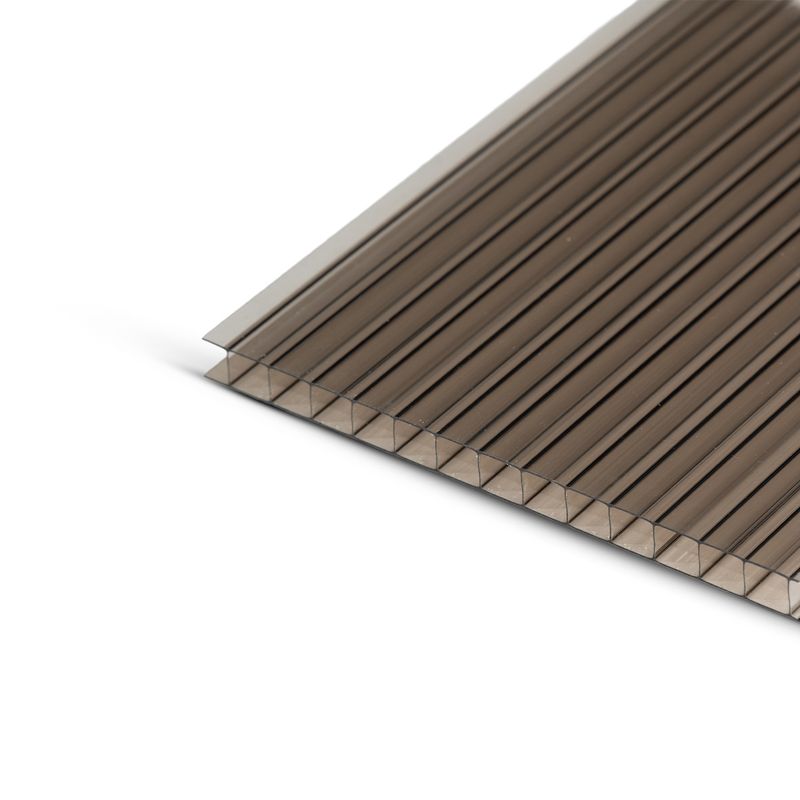 Polikarbonato plokštė PC Exolon multi 1845 6000x2100x10 mm 1 kameros, bronzinis 1,7kg/m2