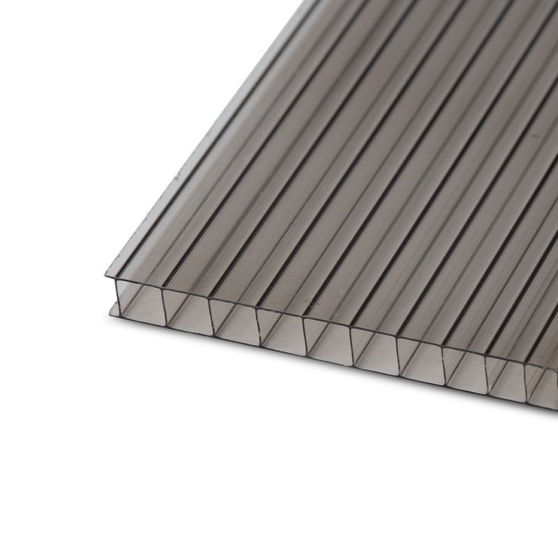 Polikarbonato plokštė PC Multiclear Box 13000x2100x10 mm, 1 kameros, bronzinė 1,7kg/m2