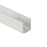 Aliuminio profilis U (11x15x14x1,5mm) anoduotas sidabras A-7468