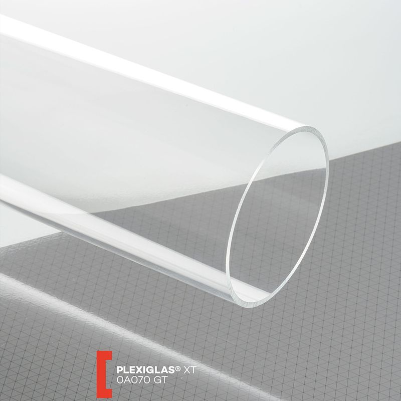 Organinio stiklo PMMA (akrilo) vamzdis Plexiglas XT (2000x36x40mm) 0A070 skaidrus