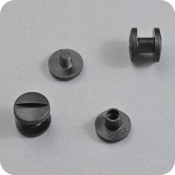 Plastmasiniai varžtai knygoms, d-5mm, ilgis 5mm (juodi)