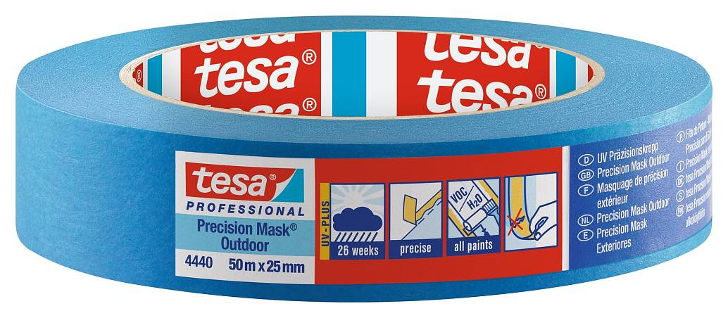 Apsauginė dažymo juosta Tesa 4440 lauko darbams (25mm x 50m)
