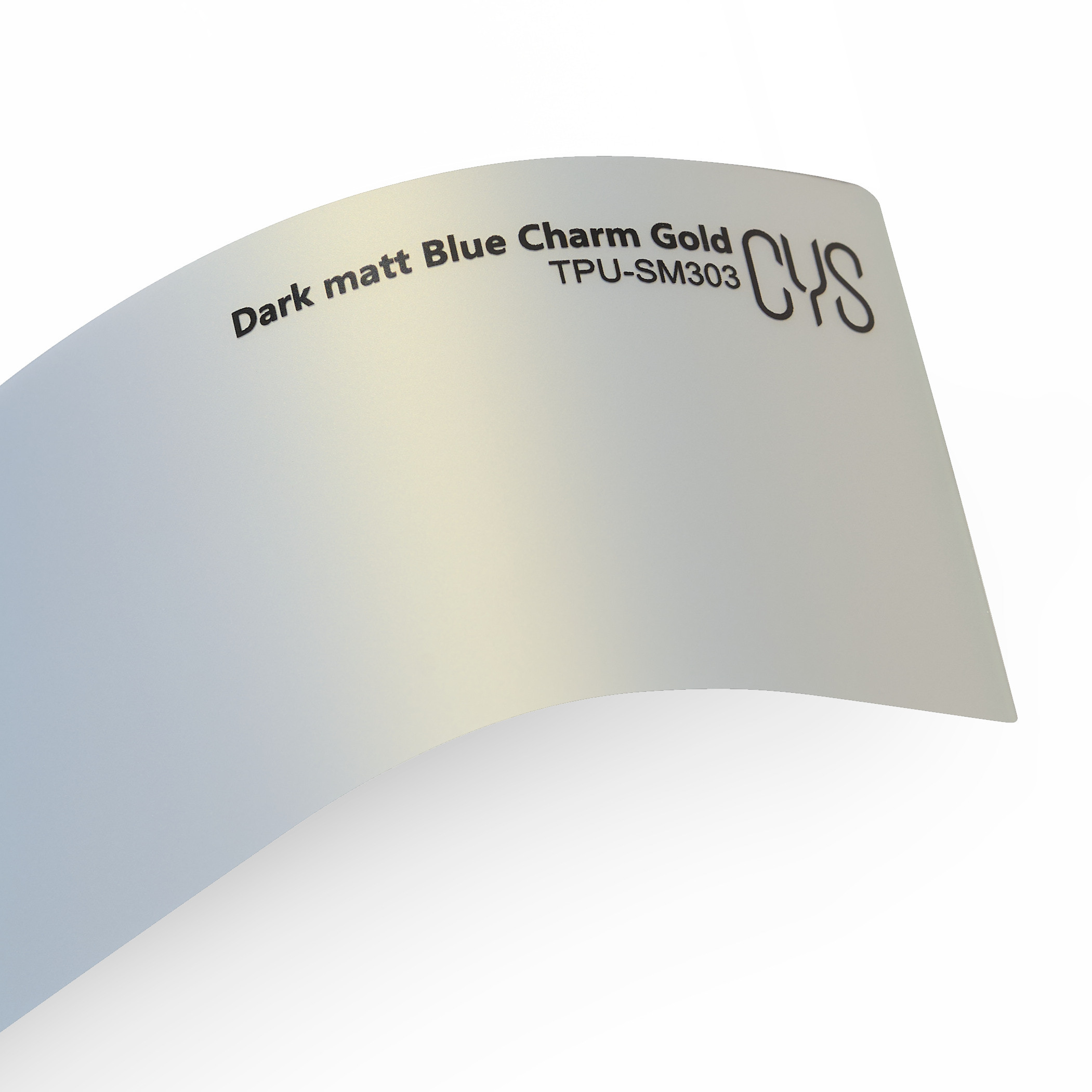 Lipni plėvelė CYS Dark Matt Blue Charm Gold 971 TPU-SM303, matinė