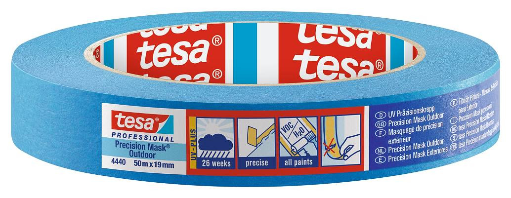 Apsauginė dažymo juosta Tesa 4440 lauko darbams (19mm x 50m)
