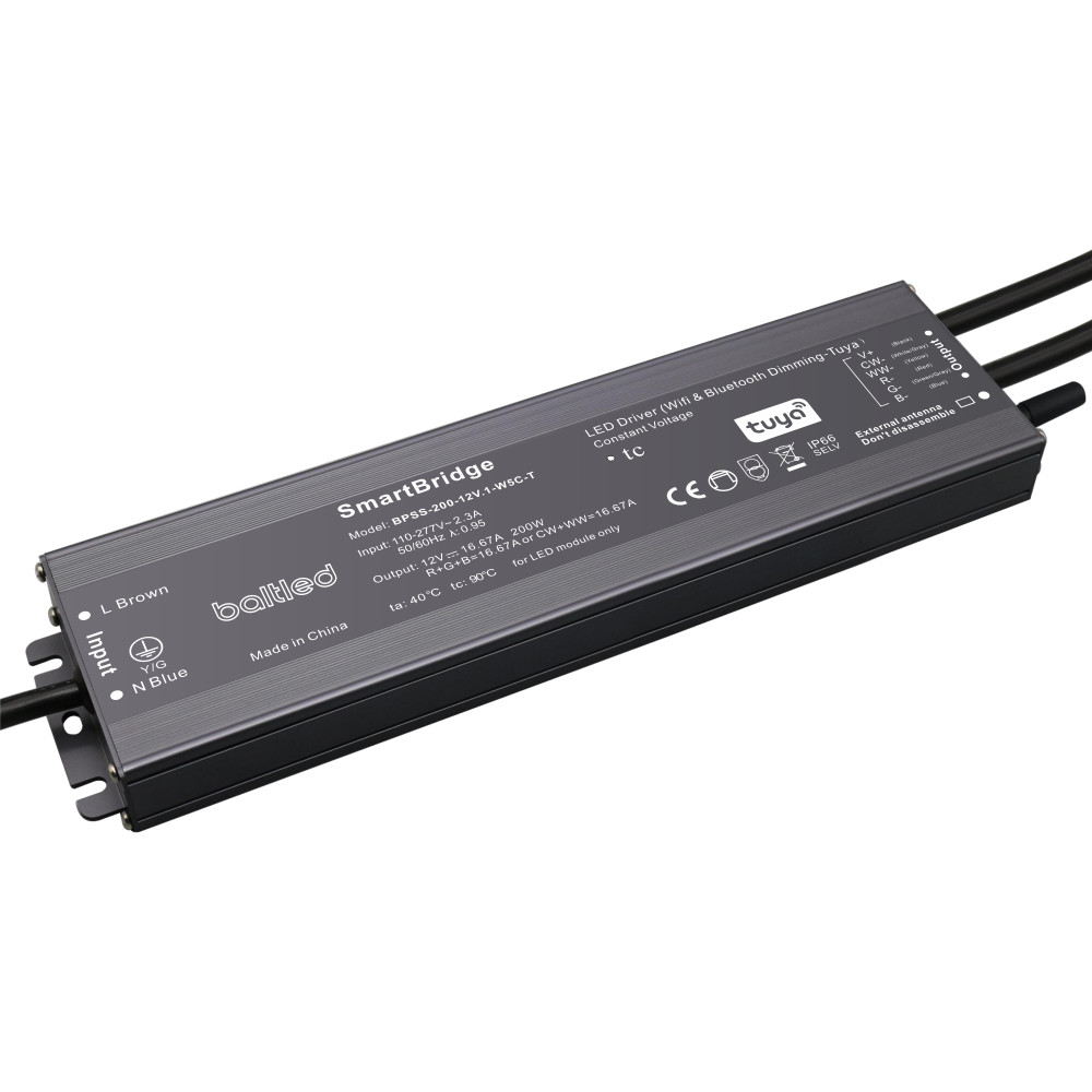 LED Maitinimo šaltinis BaltLED Smartbridge BPSS-200-24V.1-W5CTC-W 200W 24V