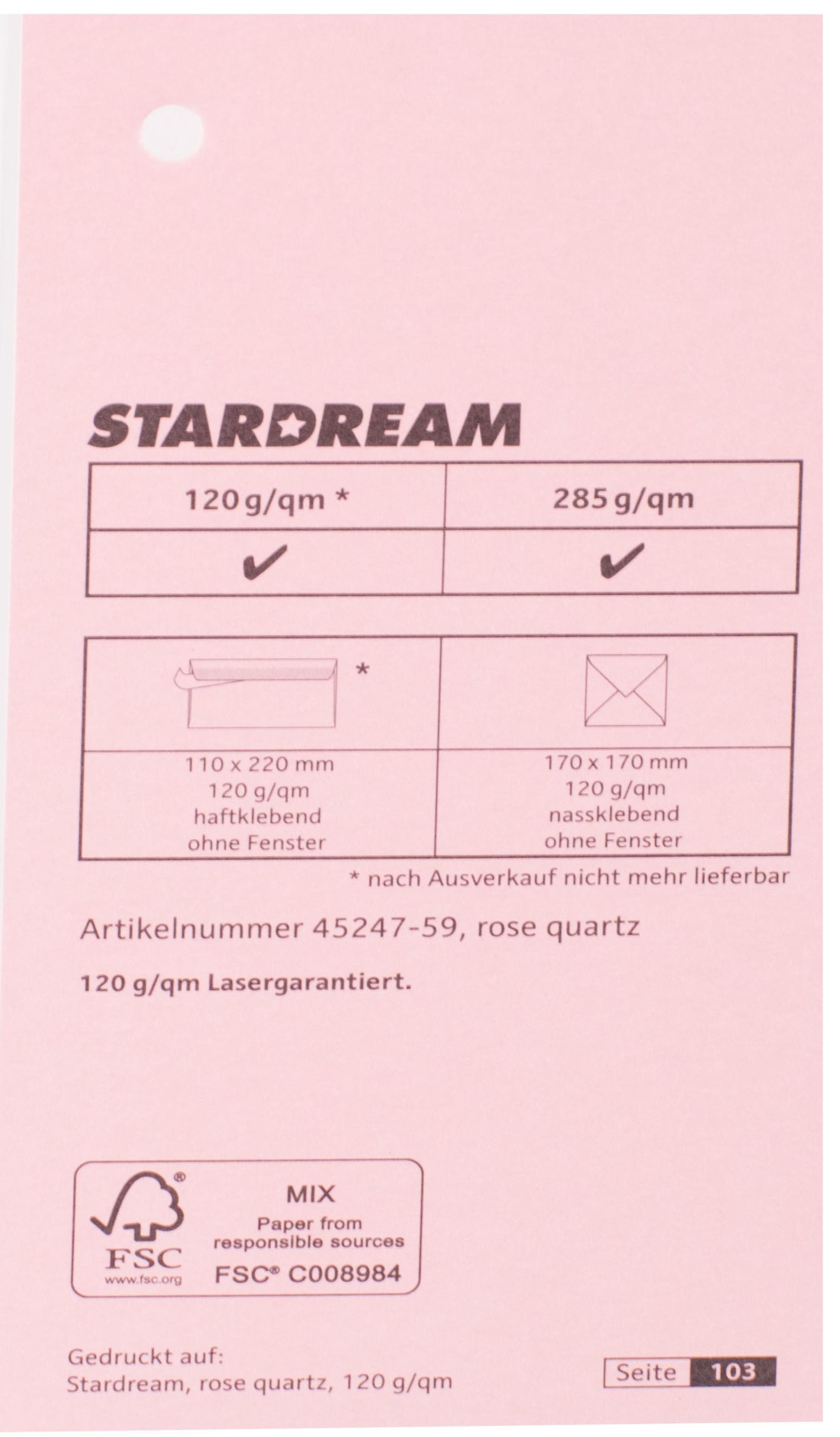 Metalizuotas popierius Stardream rose quartz 120g/m2 72x102 cm rožinė sp.