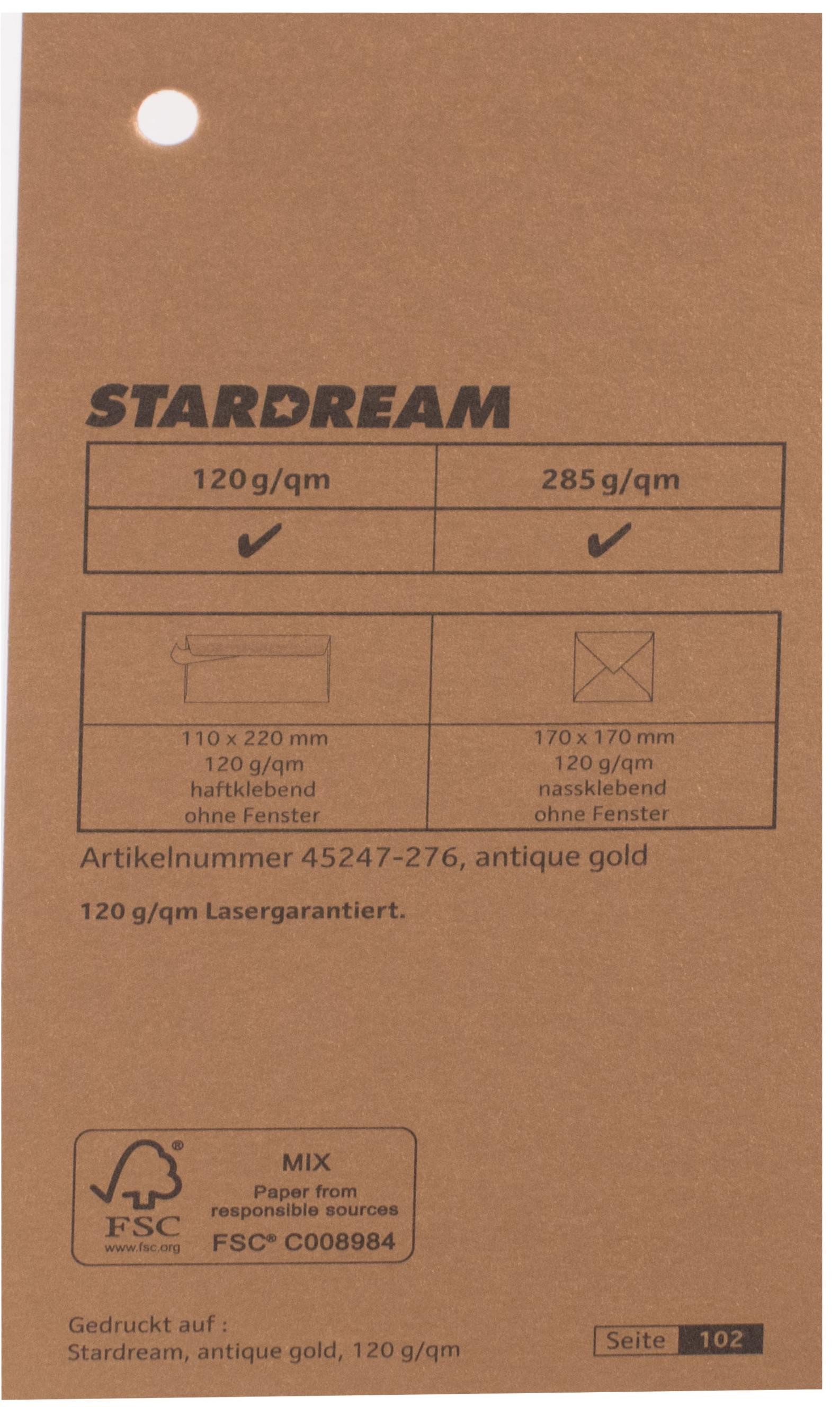 Metalizuotas popierius Stardream antique gold 285g/m2 Nr. 276 aukso sp.