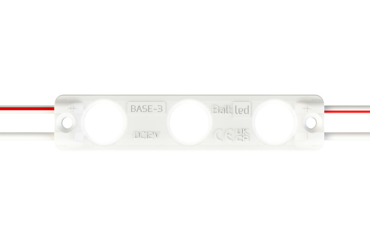 LED modulis Crown OPTO Base-3 šaltai balta 7000-7500K 0,72W 12V