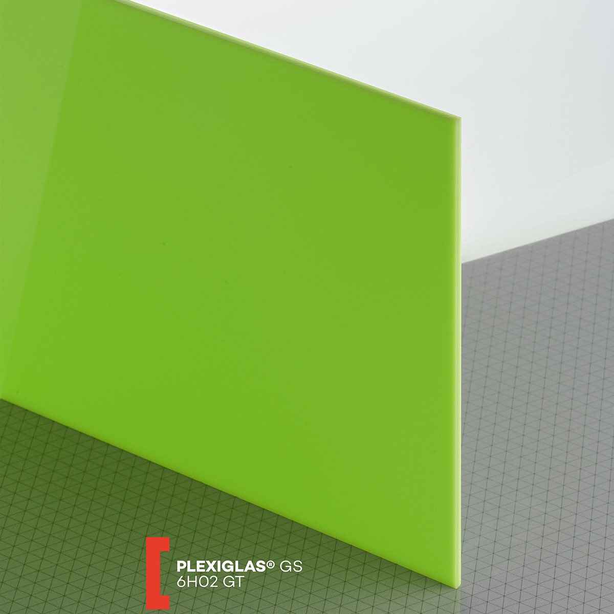 Plexiglas GS (3050x2030x3mm) 6H02 žalia (703)