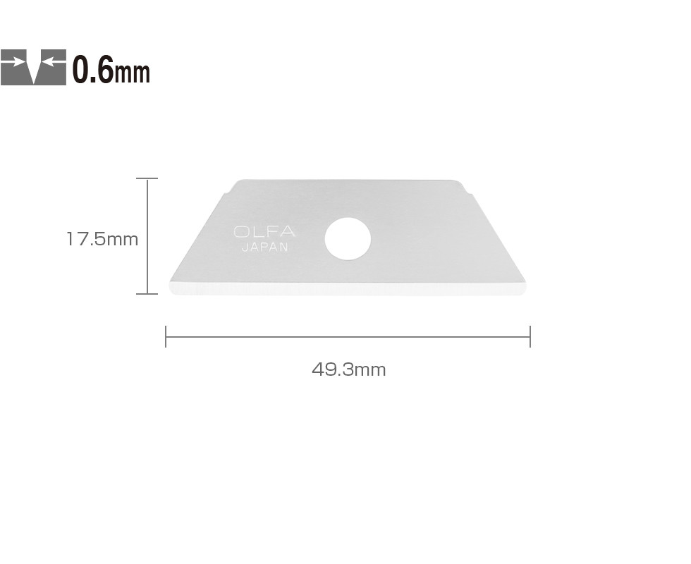 Geležtės RSKB (17,5x49mm) 5 vnt pakuotėje peiliui SK - 4