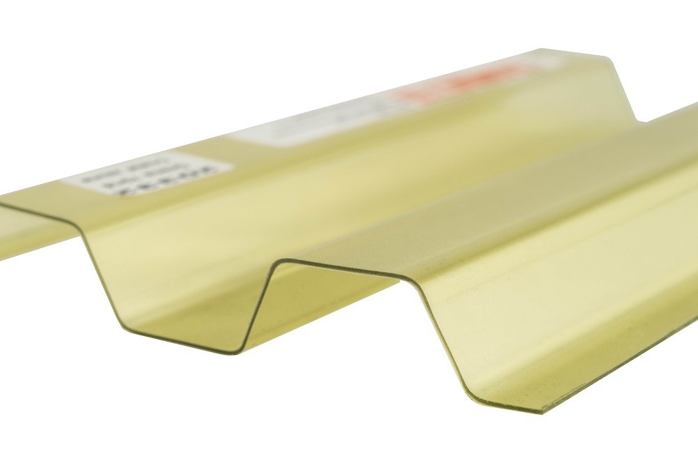 PVC Ondex Ecolux C220 geltona skaidri 3000x1095x0,8 mm Greca 70/18 mm