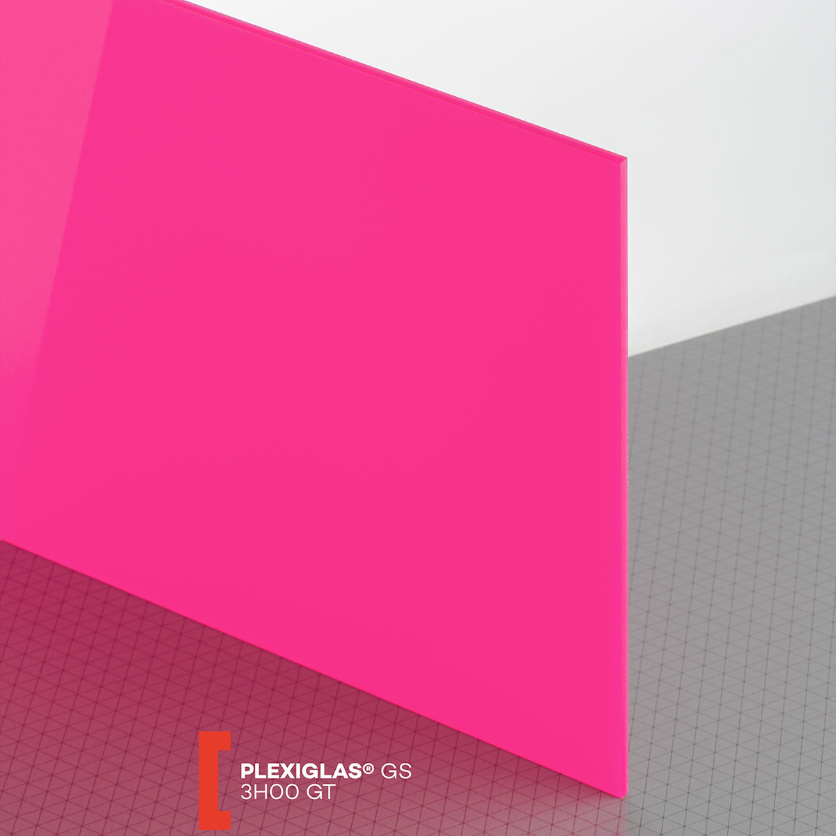 Plexiglas GS (3050x2030x3mm) 3H00 raudona (500)