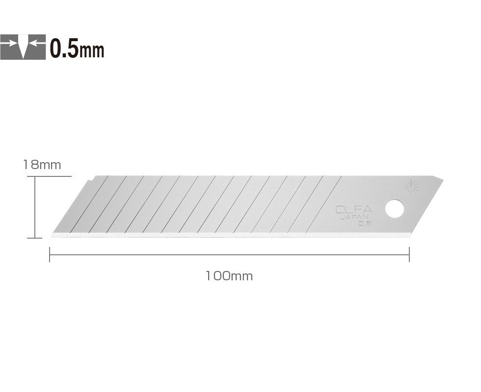 Geležtės LBD-10 18mm 14 segmentų
