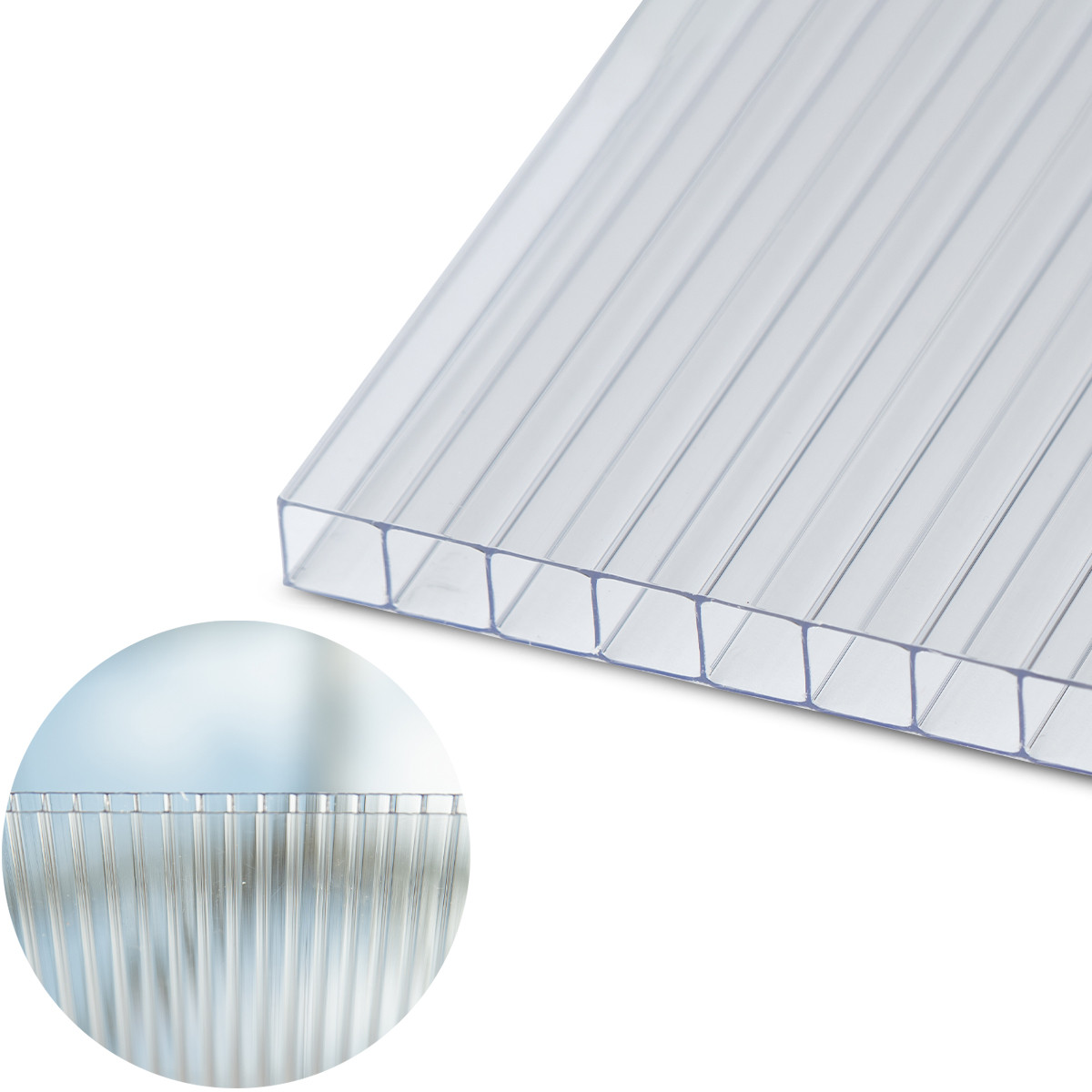 Polikarbonato plokštė PC Makrolon Multi 6000x2100x10 mm 1 kameros, skaidri 1099 1,5kg/m2