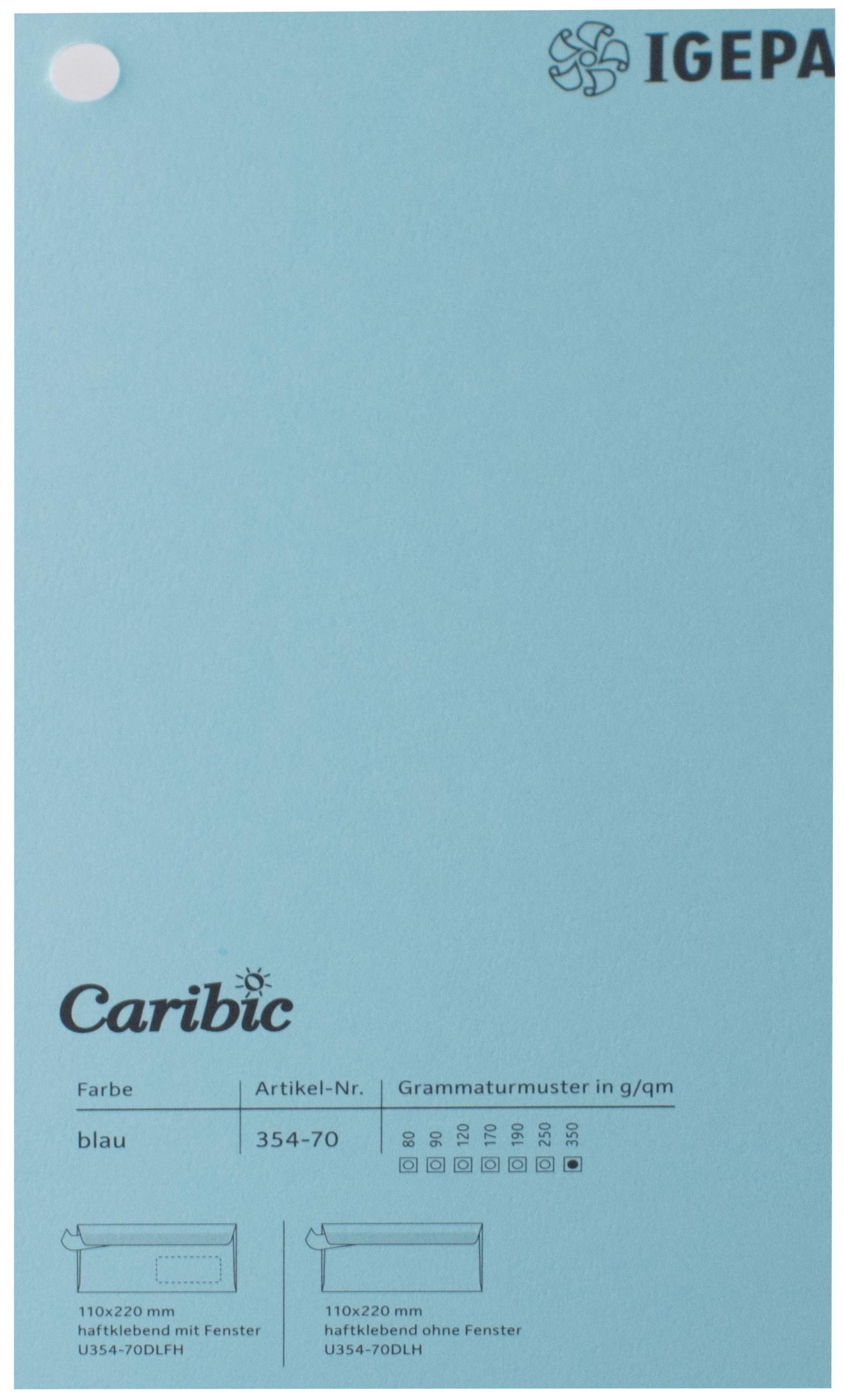 Spalvotas popierius Caribic Nr.70 170g/m2 65x92 (žydras)