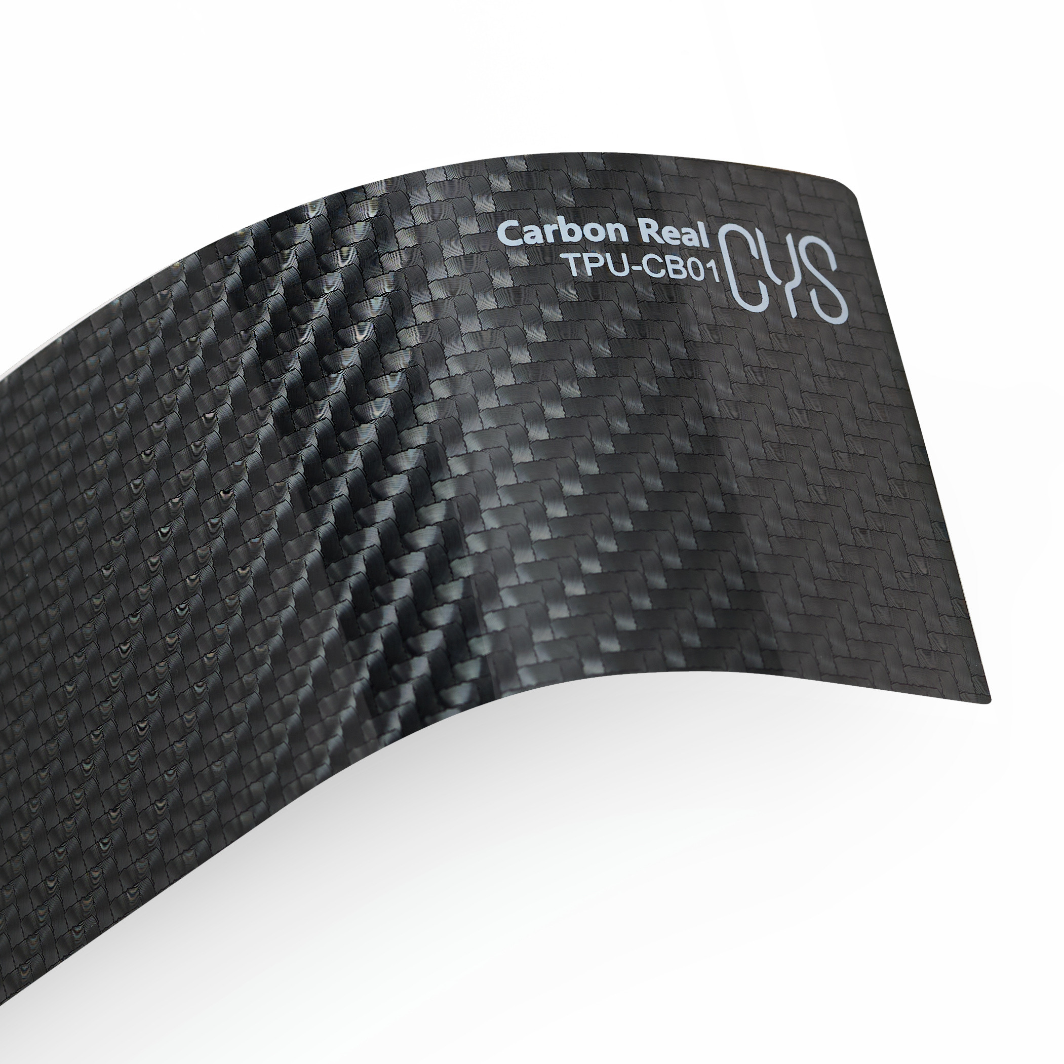 Lipni plėvelė CYS Carbon Real 971 TPU-CB01, blizgi