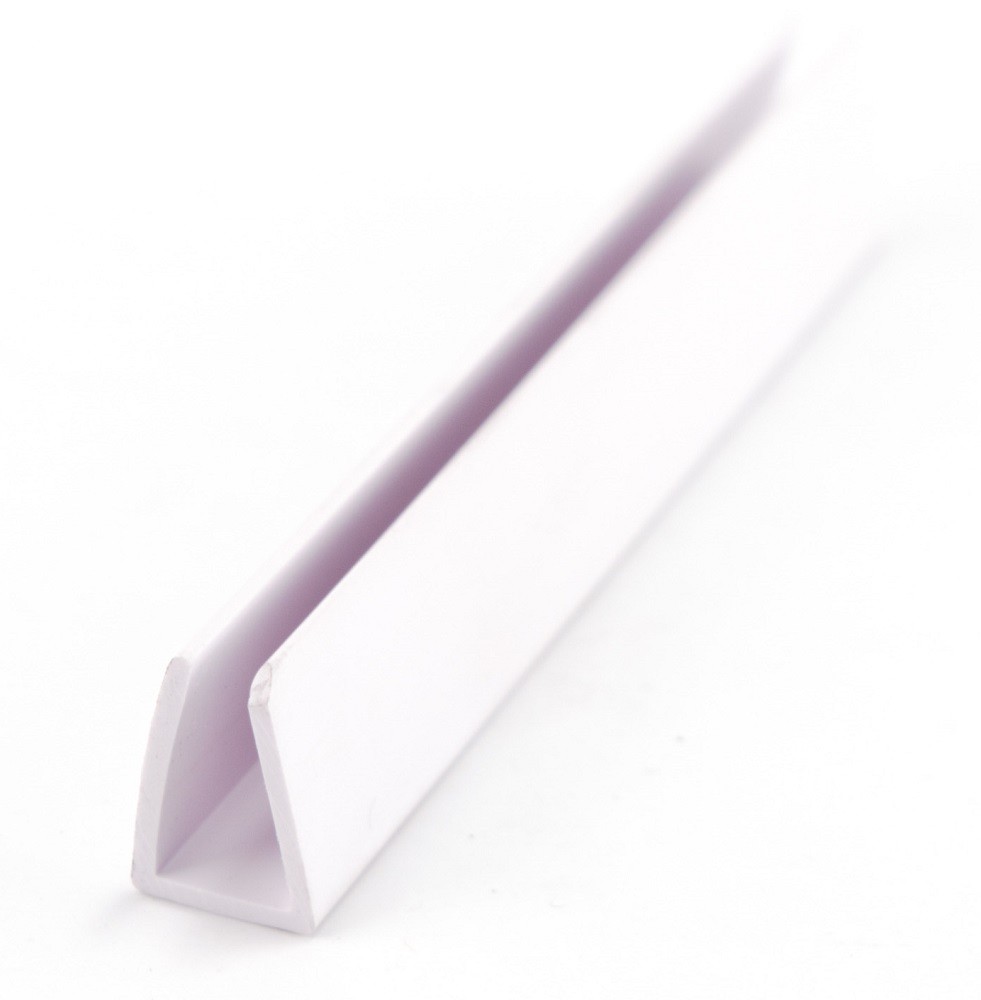 PVC profilis suspaudimo 8mm 3000mm baltas 367