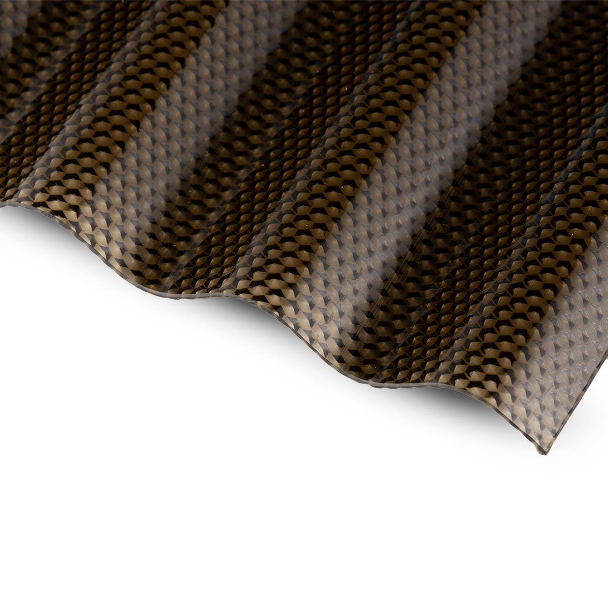 Beehive banguotas polikarbonatas (6000x1045x2,8mm) PC bronzinė