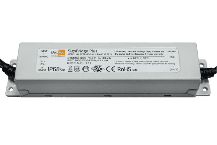 LED Maitinimo šaltinis BaltLED Signbridge Plus BPSP-60-24V.1 60W 24V