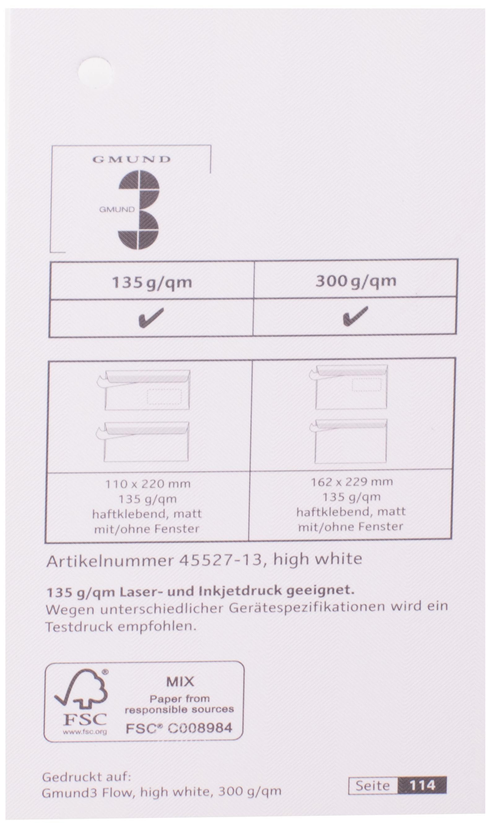 Spalvotas tekstūrinis dizaino popierius  Gmund 3 Flow high balta sp. (70X100 cm) SB 300g/m²