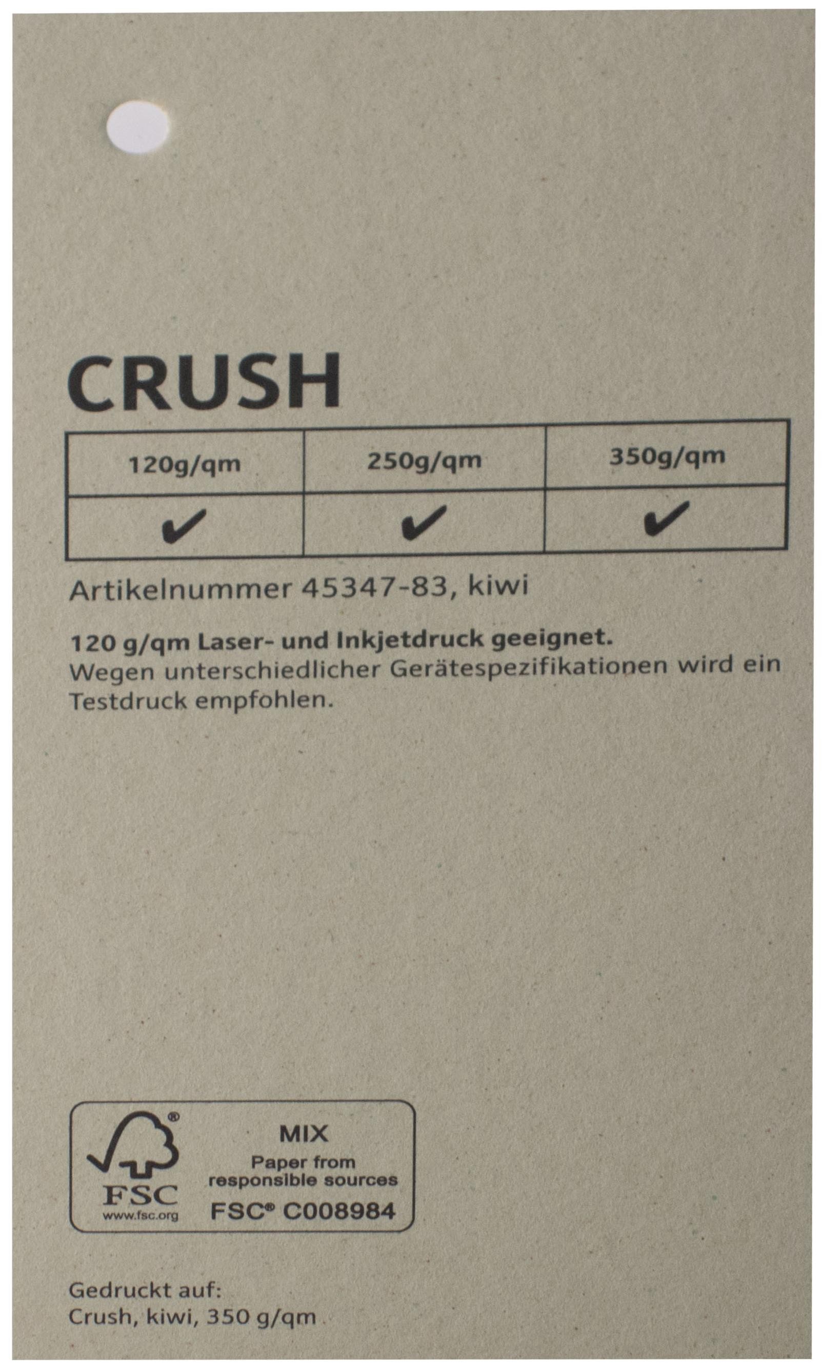 Spalvotas tekstūrinis dizaino popierius  CRUSH kiwi 72x102cm 250 g/m²