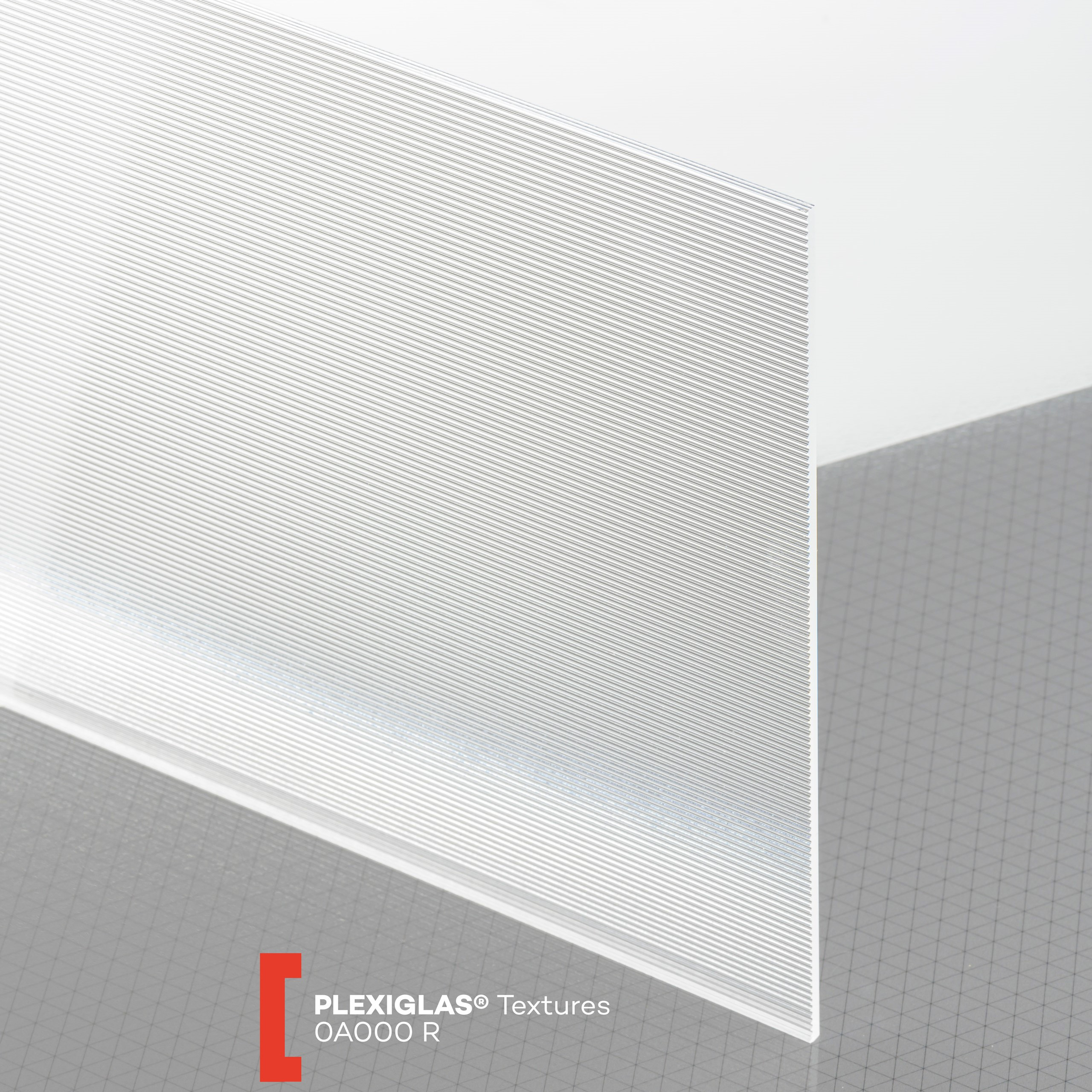 Plexiglas Textures (3050x1650x3mm) 0A000 R skaidri (linijos)