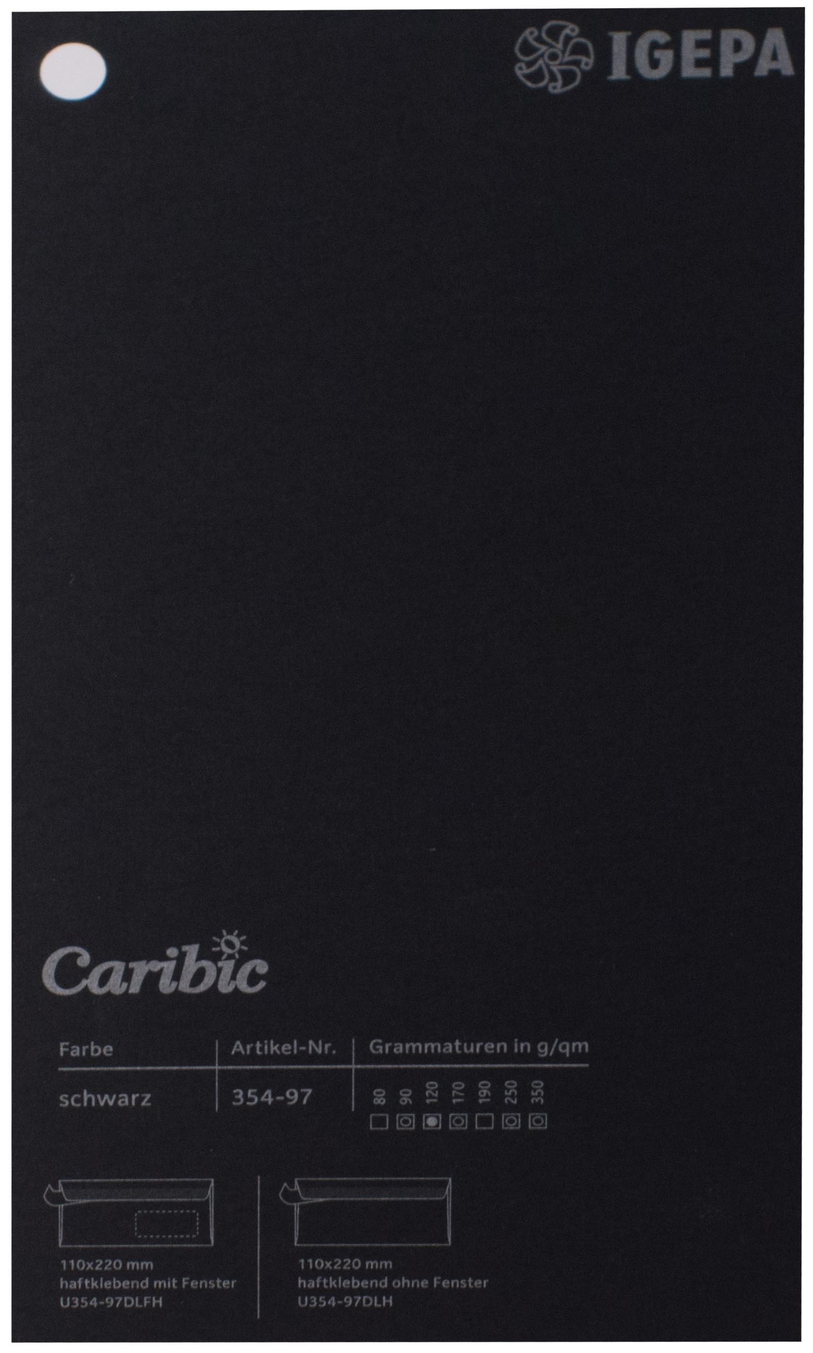 Spalvotas popierius Caribic Nr.97 120 g/m2 65x92 cm (juoda)