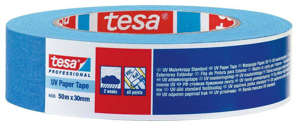 Apsauginė dažymo juosta Tesa 4333 lauko darbams (30mm x 50m)