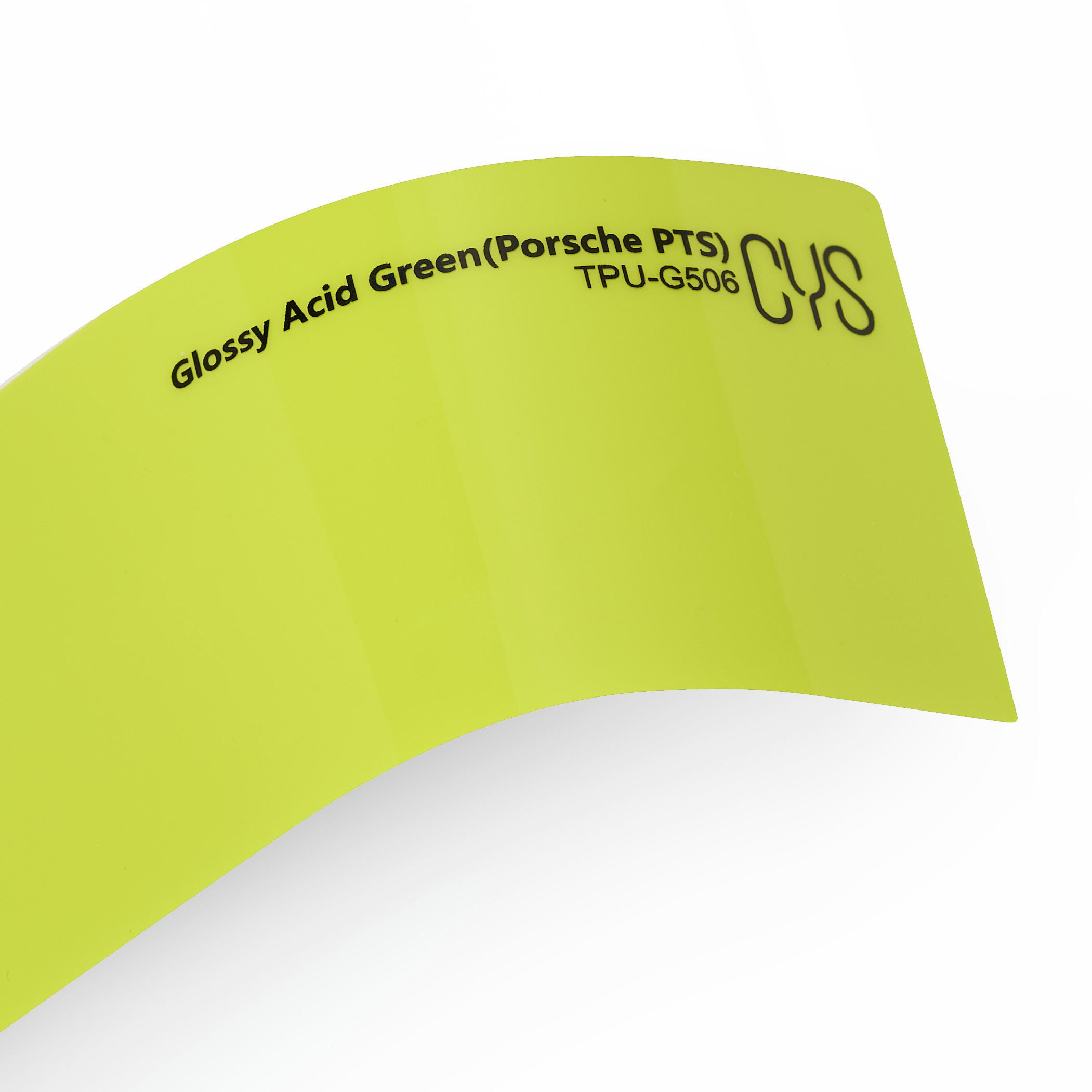 Lipni plėvelė CYS Glossy Acid Green (Porsche PTS) 971 TPU-G506, blizgi