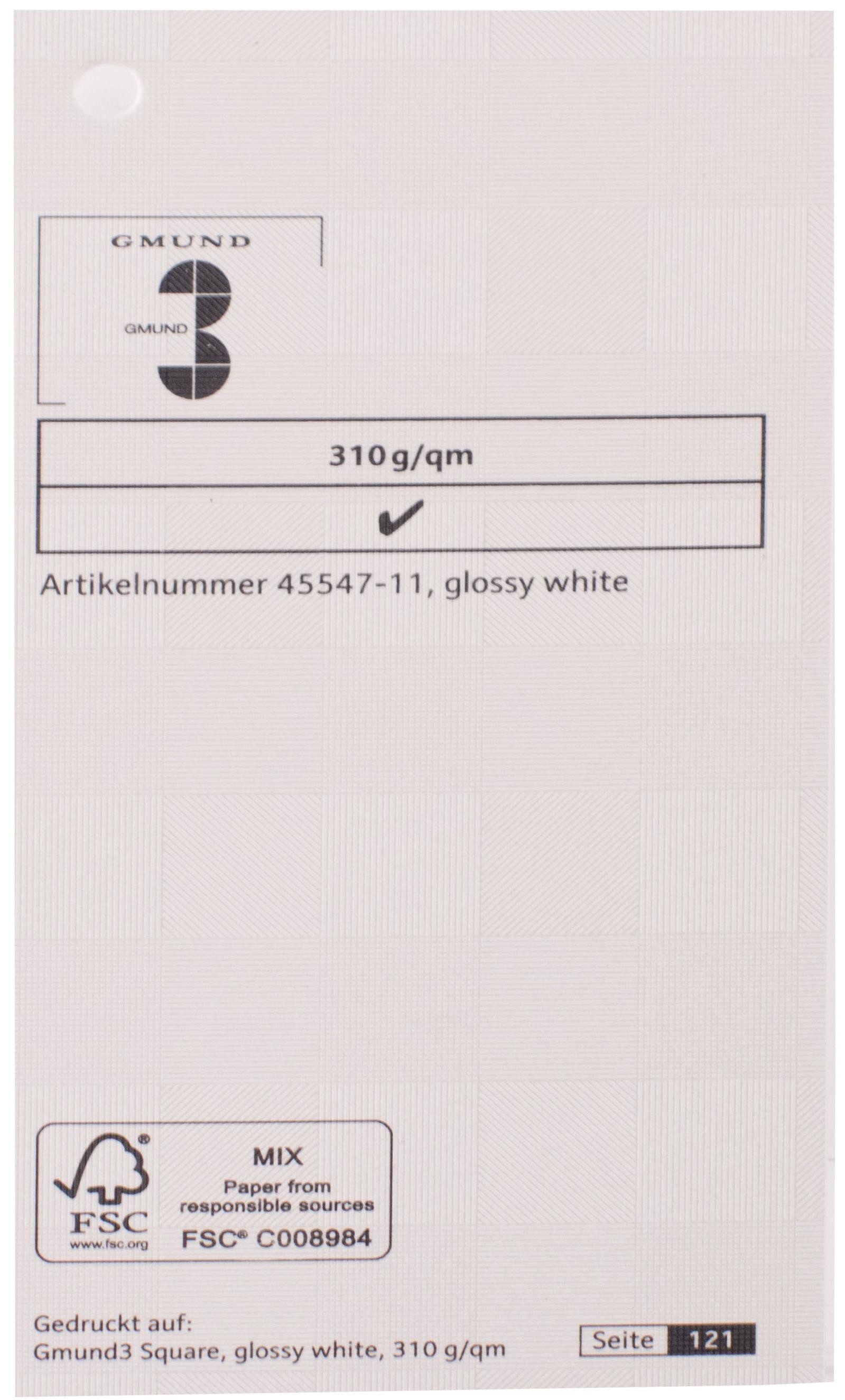 Spalvotas tekstūrinis dizaino popierius  Gmund 3 Square blizgi balta sp. (70X100 cm) SB 310 g/m2
