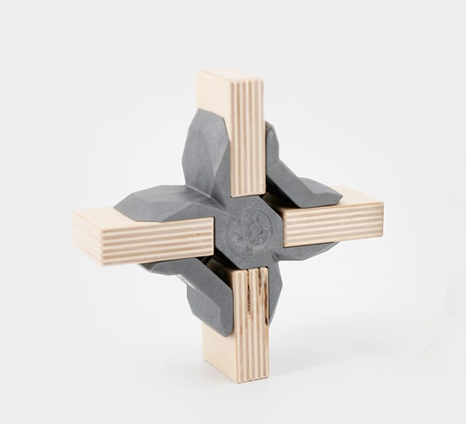 Playwood X jungtis (18-19 mm plokštėms), pilka