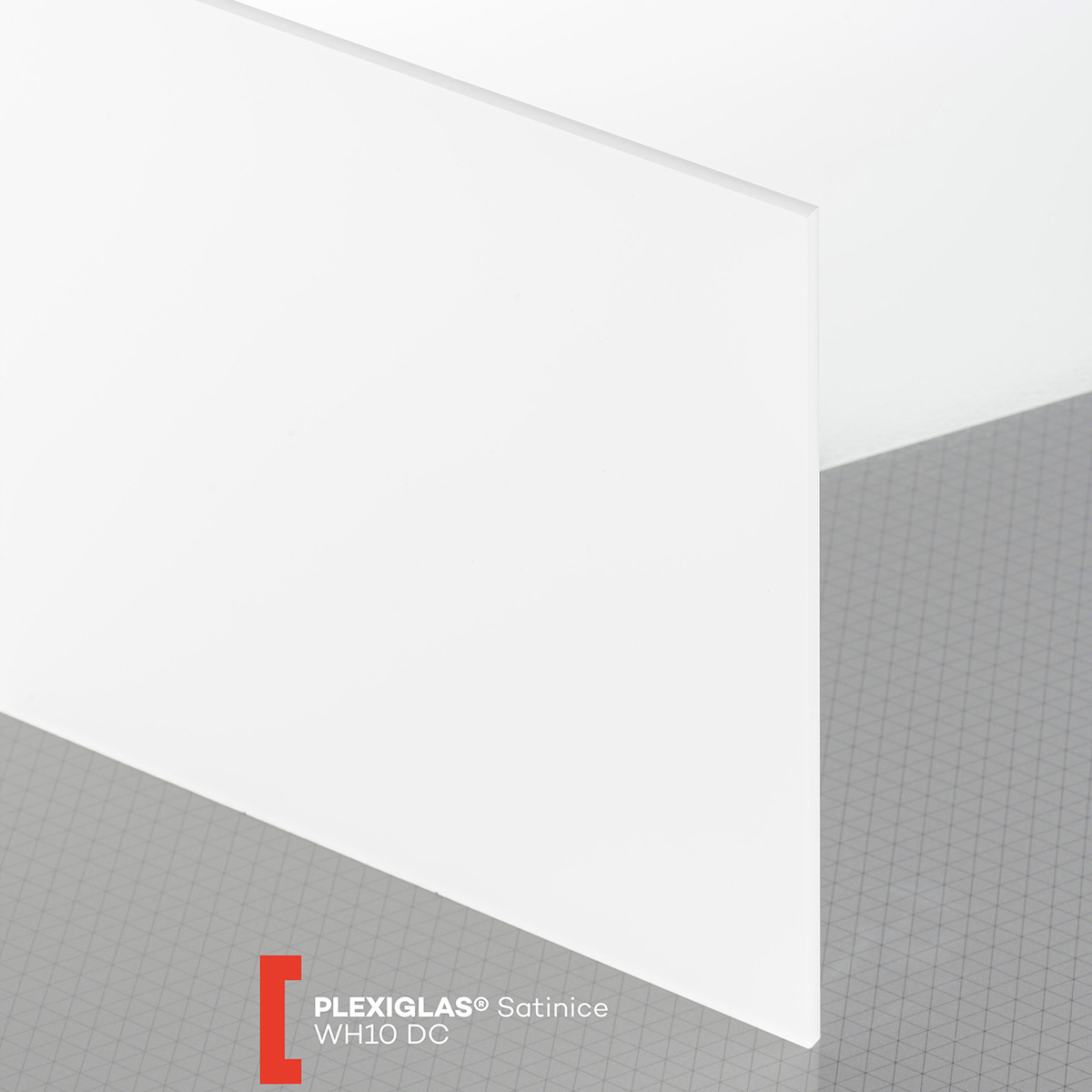 Plexiglas Satinice (3050x2030x4mm) WH10 DC balta