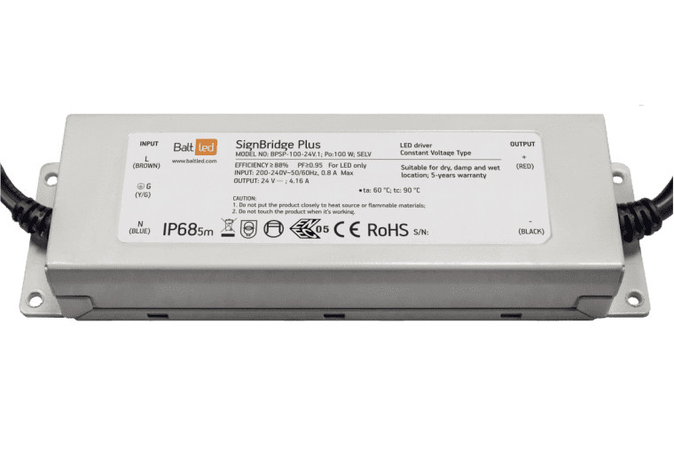 LED Maitinimo šaltinis BaltLED Signbridge Plus BPSP-100-24V.1 100W 24V