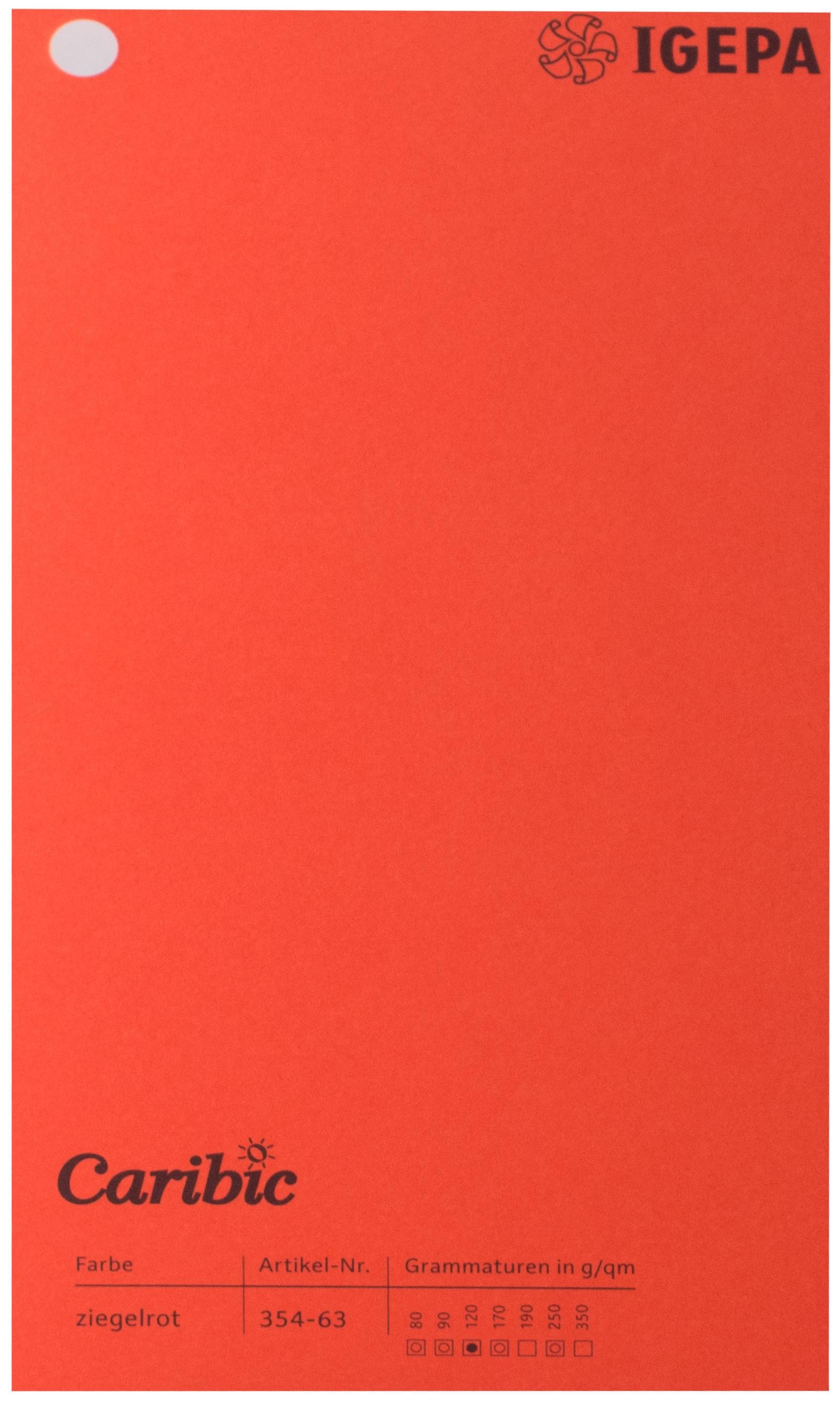 Spalvotas popierius Caribic Nr.63 250g/m2 65x92 cm (šv.raudona)
