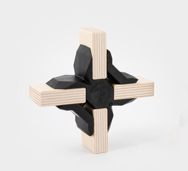 Playwood X jungtis (18-19 mm plokštėms), juoda